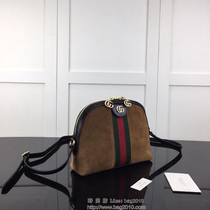 GUCCI古馳 新款 專櫃品質 原單 499621 棕磨砂克皮 單肩斜挎包HY1324